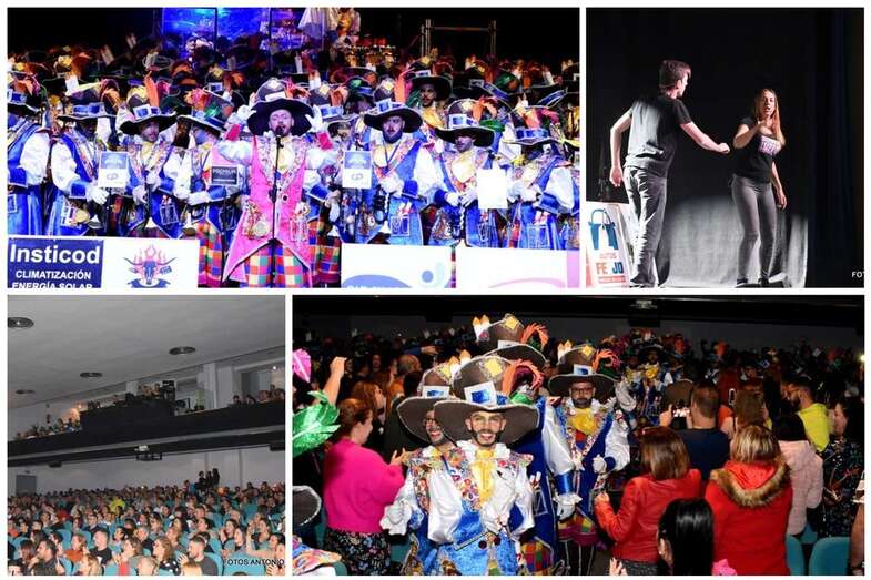 Gala de la murga teldense esta noche en el Teatro Juan Ramón Jiménez (Foto Antonio Alí)